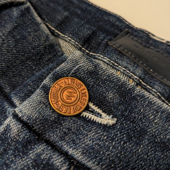 MOTHER High Waisted Looker Ankle Fray Jeans, Cat Attack, Size 25 - Picture 10 of 16